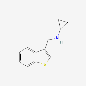 molecular formula C12H13NS B7563358 N-(1-benzothiophen-3-ylmethyl)cyclopropanamine 