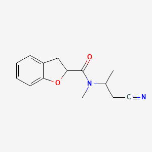 molecular formula C14H16N2O2 B7563383 N-(1-cyanopropan-2-yl)-N-methyl-2,3-dihydro-1-benzofuran-2-carboxamide 