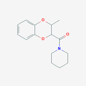 molecular formula C15H19NO3 B7563405 (2-Methyl-2,3-dihydro-1,4-benzodioxin-3-yl)-piperidin-1-ylmethanone 