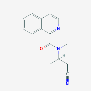 molecular formula C15H15N3O B7563429 N-(1-cyanopropan-2-yl)-N-methylisoquinoline-1-carboxamide 