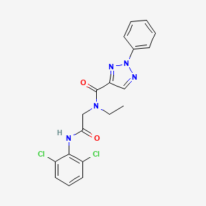 N-[2-(2,6-dichloroanilino)-2-oxoethyl]-N-ethyl-2-phenyltriazole-4-carboxamide