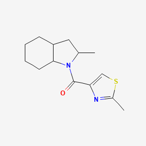 molecular formula C14H20N2OS B7563447 (2-Methyl-2,3,3a,4,5,6,7,7a-octahydroindol-1-yl)-(2-methyl-1,3-thiazol-4-yl)methanone 