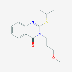 molecular formula C15H20N2O2S B7563452 3-(3-Methoxypropyl)-2-propan-2-ylsulfanylquinazolin-4-one 