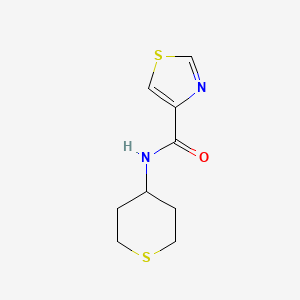molecular formula C9H12N2OS2 B7563457 N-(thian-4-yl)-1,3-thiazole-4-carboxamide 