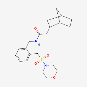 2-(2-bicyclo[2.2.1]heptanyl)-N-[[2-(morpholin-4-ylsulfonylmethyl)phenyl]methyl]acetamide