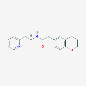 molecular formula C19H22N2O2 B7563484 2-(3,4-dihydro-2H-chromen-6-yl)-N-(1-pyridin-2-ylpropan-2-yl)acetamide 