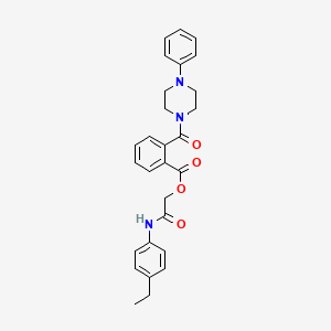 [2-(4-Ethylanilino)-2-oxoethyl] 2-(4-phenylpiperazine-1-carbonyl)benzoate