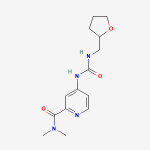 N,N-dimethyl-4-(oxolan-2-ylmethylcarbamoylamino)pyridine-2-carboxamide