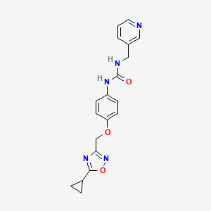1-[4-[(5-Cyclopropyl-1,2,4-oxadiazol-3-yl)methoxy]phenyl]-3-(pyridin-3-ylmethyl)urea