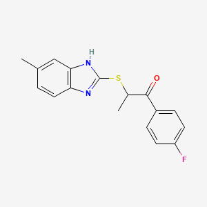 1-(4-fluorophenyl)-2-[(6-methyl-1H-benzimidazol-2-yl)sulfanyl]propan-1-one
