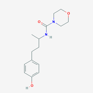 molecular formula C15H22N2O3 B7563538 N-[4-(4-hydroxyphenyl)butan-2-yl]morpholine-4-carboxamide 