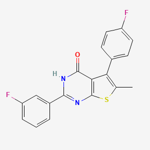 2-(3-fluorophenyl)-5-(4-fluorophenyl)-6-methyl-3H-thieno[2,3-d]pyrimidin-4-one