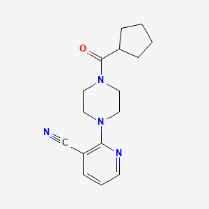 2-[4-(Cyclopentanecarbonyl)piperazin-1-yl]pyridine-3-carbonitrile
