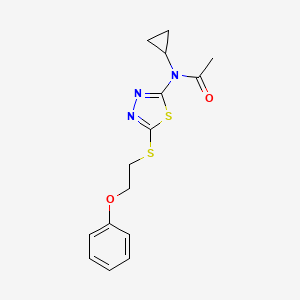N-cyclopropyl-N-[5-(2-phenoxyethylsulfanyl)-1,3,4-thiadiazol-2-yl]acetamide