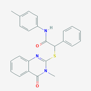 2-(3-methyl-4-oxoquinazolin-2-yl)sulfanyl-N-(4-methylphenyl)-2-phenylacetamide