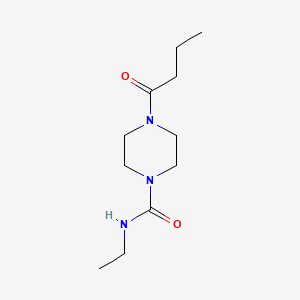 4-butanoyl-N-ethylpiperazine-1-carboxamide