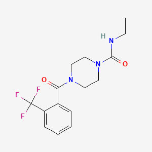 molecular formula C15H18F3N3O2 B7563644 N-ethyl-4-[2-(trifluoromethyl)benzoyl]piperazine-1-carboxamide 