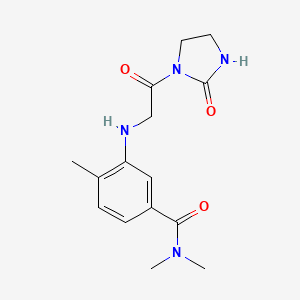 N,N,4-trimethyl-3-[[2-oxo-2-(2-oxoimidazolidin-1-yl)ethyl]amino]benzamide