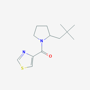 molecular formula C13H20N2OS B7563676 [2-(2,2-Dimethylpropyl)pyrrolidin-1-yl]-(1,3-thiazol-4-yl)methanone 