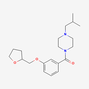 [4-(2-Methylpropyl)piperazin-1-yl]-[3-(oxolan-2-ylmethoxy)phenyl]methanone