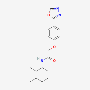 molecular formula C18H23N3O3 B7563734 N-(2,3-dimethylcyclohexyl)-2-[4-(1,3,4-oxadiazol-2-yl)phenoxy]acetamide 