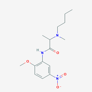 2-[butyl(methyl)amino]-N-(2-methoxy-5-nitrophenyl)propanamide