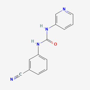 molecular formula C13H10N4O B7563754 1-(3-Cyanophenyl)-3-pyridin-3-ylurea 