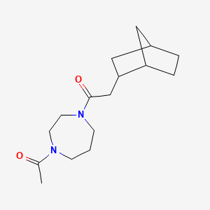 1-(4-Acetyl-1,4-diazepan-1-yl)-2-(2-bicyclo[2.2.1]heptanyl)ethanone