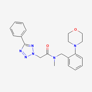 N-methyl-N-[(2-morpholin-4-ylphenyl)methyl]-2-(5-phenyltetrazol-2-yl)acetamide