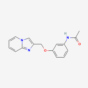 molecular formula C16H15N3O2 B7563881 N-[3-(imidazo[1,2-a]pyridin-2-ylmethoxy)phenyl]acetamide 