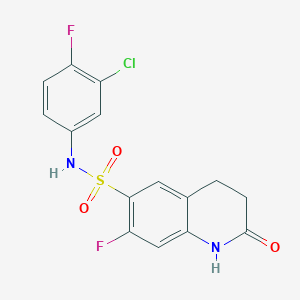 molecular formula C15H11ClF2N2O3S B7563882 PKM2 activator 3 