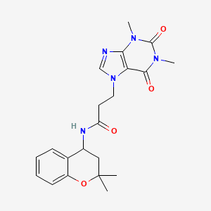 N-(2,2-dimethyl-3,4-dihydrochromen-4-yl)-3-(1,3-dimethyl-2,6-dioxopurin-7-yl)propanamide