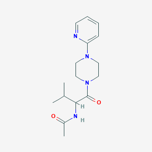 N-[3-methyl-1-oxo-1-(4-pyridin-2-ylpiperazin-1-yl)butan-2-yl]acetamide