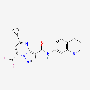 5-cyclopropyl-7-(difluoromethyl)-N-(1-methyl-3,4-dihydro-2H-quinolin-7-yl)pyrazolo[1,5-a]pyrimidine-3-carboxamide