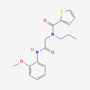molecular formula C17H20N2O3S B7563978 N-[2-(2-methoxyanilino)-2-oxoethyl]-N-propylthiophene-2-carboxamide 