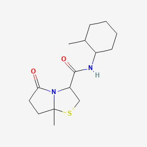 molecular formula C15H24N2O2S B7563980 7a-methyl-N-(2-methylcyclohexyl)-5-oxo-2,3,6,7-tetrahydropyrrolo[2,1-b][1,3]thiazole-3-carboxamide 