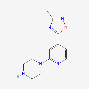 1-[4-(3-Methyl-1,2,4-oxadiazol-5-yl)pyridin-2-yl]piperazine
