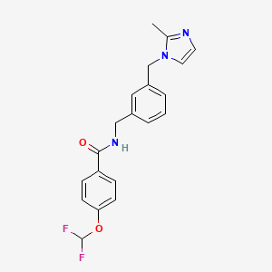 4-(difluoromethoxy)-N-[[3-[(2-methylimidazol-1-yl)methyl]phenyl]methyl]benzamide