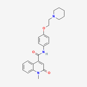 1-methyl-2-oxo-N-[4-(2-piperidin-1-ylethoxy)phenyl]quinoline-4-carboxamide