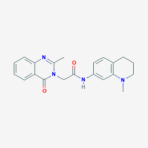 N-(1-methyl-3,4-dihydro-2H-quinolin-7-yl)-2-(2-methyl-4-oxoquinazolin-3-yl)acetamide