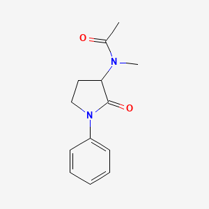 molecular formula C13H16N2O2 B7564047 N-methyl-N-(2-oxo-1-phenylpyrrolidin-3-yl)acetamide 