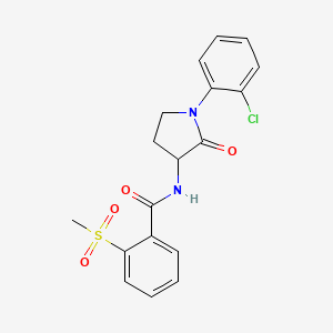 molecular formula C18H17ClN2O4S B7564070 N-[1-(2-chlorophenyl)-2-oxopyrrolidin-3-yl]-2-methylsulfonylbenzamide 