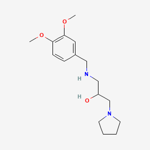 1-[(3,4-Dimethoxyphenyl)methylamino]-3-pyrrolidin-1-ylpropan-2-ol
