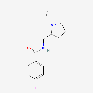 molecular formula C14H19IN2O B7564116 N-[(1-ethylpyrrolidin-2-yl)methyl]-4-iodobenzamide 