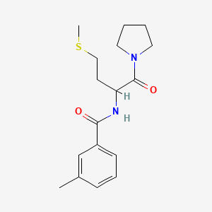 3-methyl-N-(4-methylsulfanyl-1-oxo-1-pyrrolidin-1-ylbutan-2-yl)benzamide