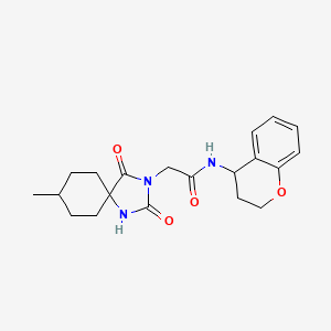 N-(3,4-dihydro-2H-chromen-4-yl)-2-(8-methyl-2,4-dioxo-1,3-diazaspiro[4.5]decan-3-yl)acetamide