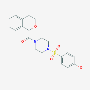 molecular formula C21H24N2O5S B7564207 3,4-dihydro-1H-isochromen-1-yl-[4-(4-methoxyphenyl)sulfonylpiperazin-1-yl]methanone 