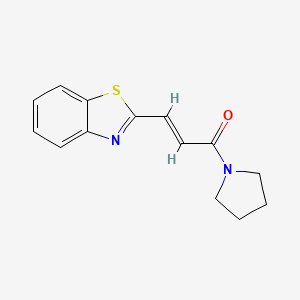 molecular formula C14H14N2OS B7564224 (E)-3-(1,3-benzothiazol-2-yl)-1-pyrrolidin-1-ylprop-2-en-1-one 