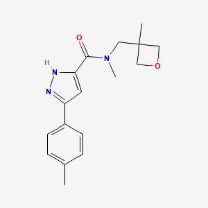 N-methyl-N-[(3-methyloxetan-3-yl)methyl]-3-(4-methylphenyl)-1H-pyrazole-5-carboxamide