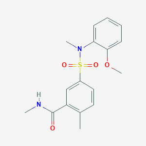 5-[(2-methoxyphenyl)-methylsulfamoyl]-N,2-dimethylbenzamide